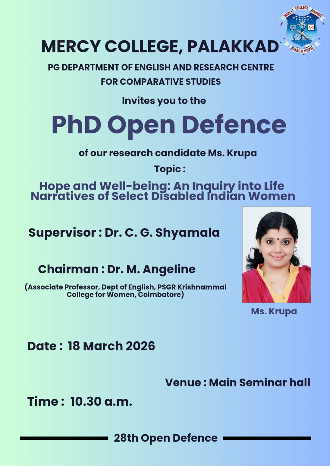 PhD Open Defence